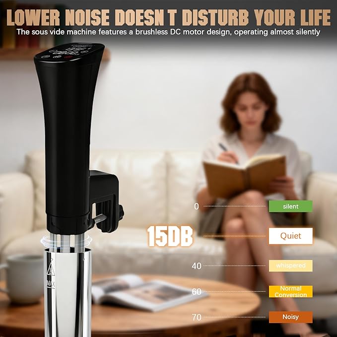 Sous Vide Cooker, Wine Chiller, 1000W, Immersion Circulator Sous Vide Machine, Suvee Cooker with Accurate Temperature & Timer, Fast Heating, Cookbook, Easy to Store, Home Kitchen Use