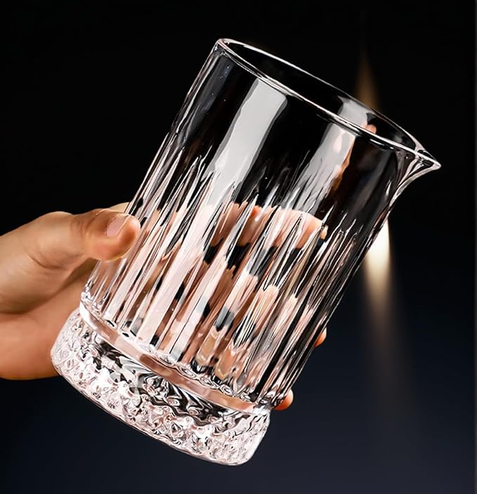 21oz Cocktail Mixing Glass Bartender Barware Drinking Glasses Cups Bar Mixing Glass Bartender Kit for Martini, Manhattan, Old Fashioned - Water, Ice Coffee, Cocktail, Cold Beverage