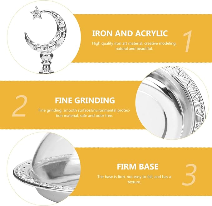 Amosfun Fine Electroplating Art Process Elegant Style Storage Tray Cake Serving Plate Food Serving Tray with Cover for Wedding Birthday