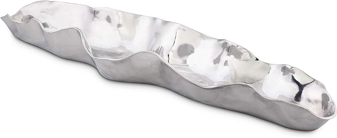 Arthur Court Carmel Collection Signature Aluminum Baguette Bread Tray 24 inch Long x 6 inch Wide