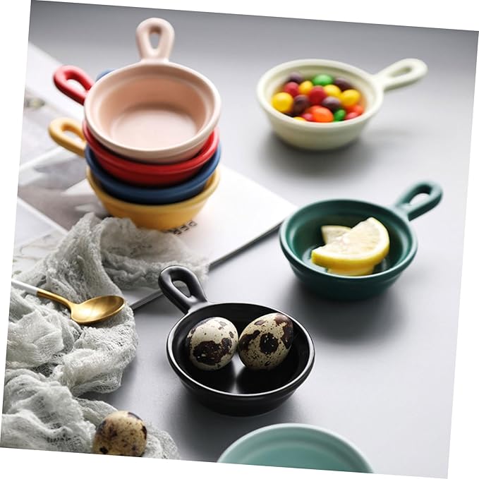 Alipis 4pcs Japanese Style Appetizer Plates Creative Ceramic Snack Holders for Dipping Sauce Versatile Condiment Containers Dessert Trays for Home Restaurant Use