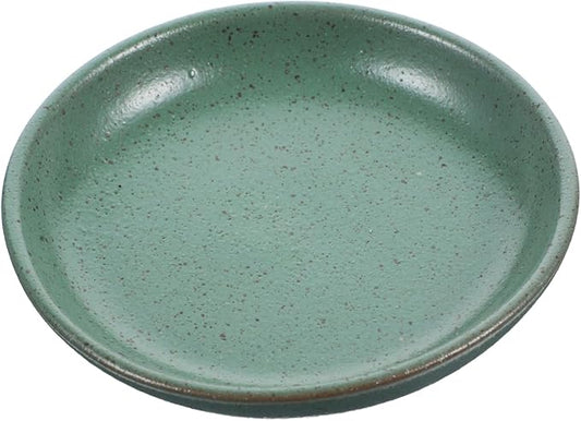 Sosoport Ceramic Seasoning Dish Set Round Shallow Appetizer Plates Wear-resistant Porcelain Dipping Trays for Sauces for Restaurants and Home Use