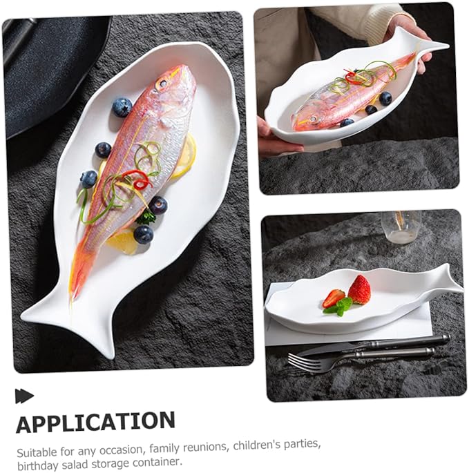 Unomor Ceramic Steamer and Roaster Plate Creative Shape Frosted Design for Home and Restaurant Decorative Appetizer Stand