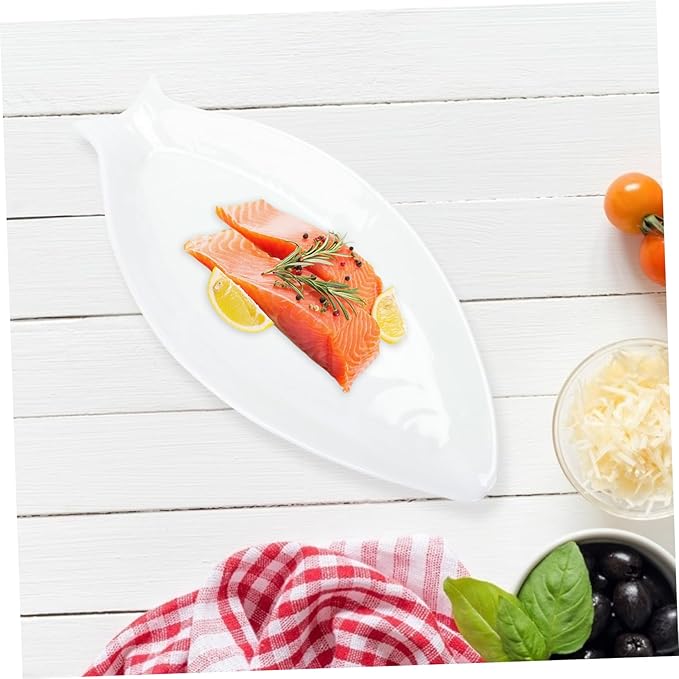PRETYZOOM Fish Plate Home Decor Serving Dish Fish-shaped Tray for Appetizers Sushi Fruit