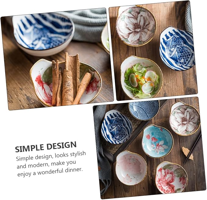 ABOOFAN 3pcs Underglaze Sauce Bowl Versatile for Appetizer Plates Dessert Plates Random Style
