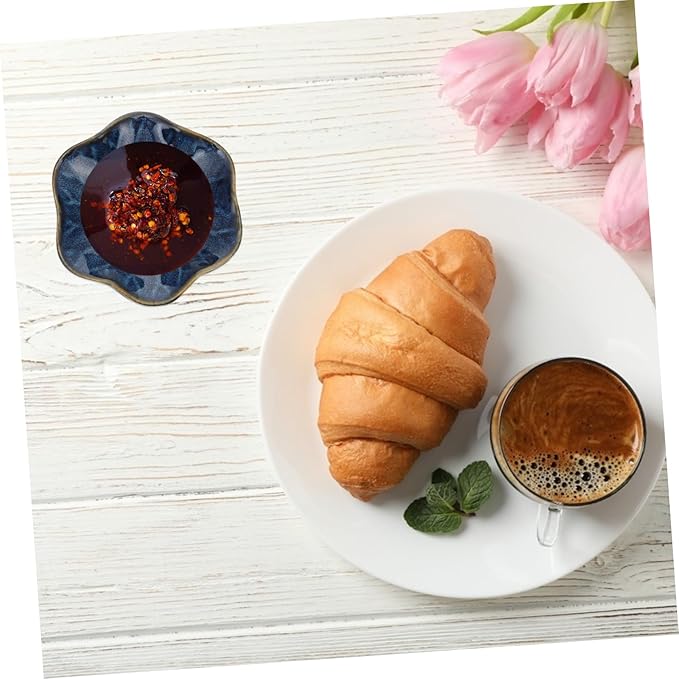 3pcs Japanese Style Ceramic Sauce Dishes Appetizer Plates Multi-use Seasoning Bowls for Dinner