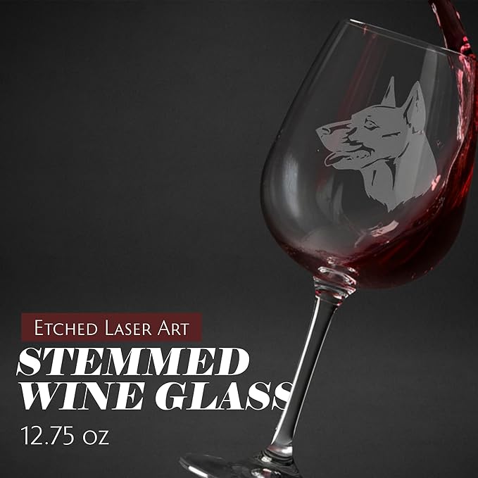 Kai Ken (Tora Inu) Dog Personalized Custom Themed Etched 12.75oz Wine Glass