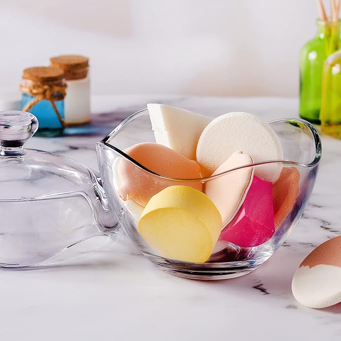 Volarium Glass Candy Jars for Candy Buffet with Lid, Cookie Jar, Apothecary Jar, Food Storage Container, 13 1/2 oz