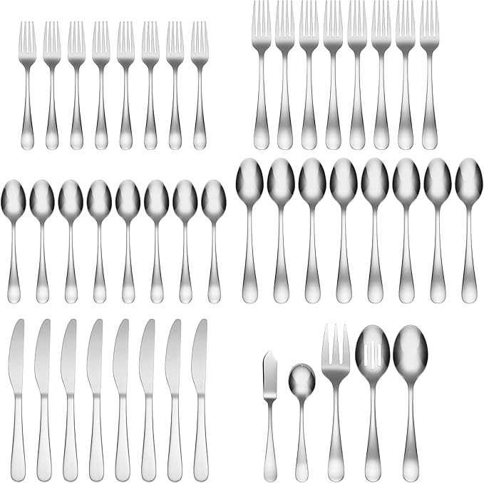 Cambridge 347645CNW13 Rhiannon Mirror 45-Piece Flatware Set