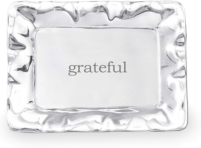 Beatriz Ball Giftables Vento Rect Engraved Tray- Grateful