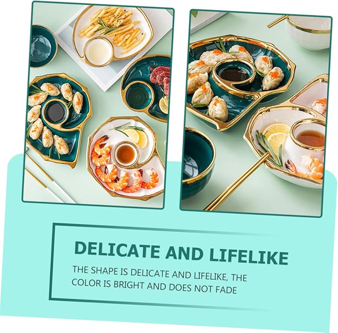 Garneck 1piece Multi-purpose Ceramic Plate Food Storage Plate Dinnerware for Entertaining