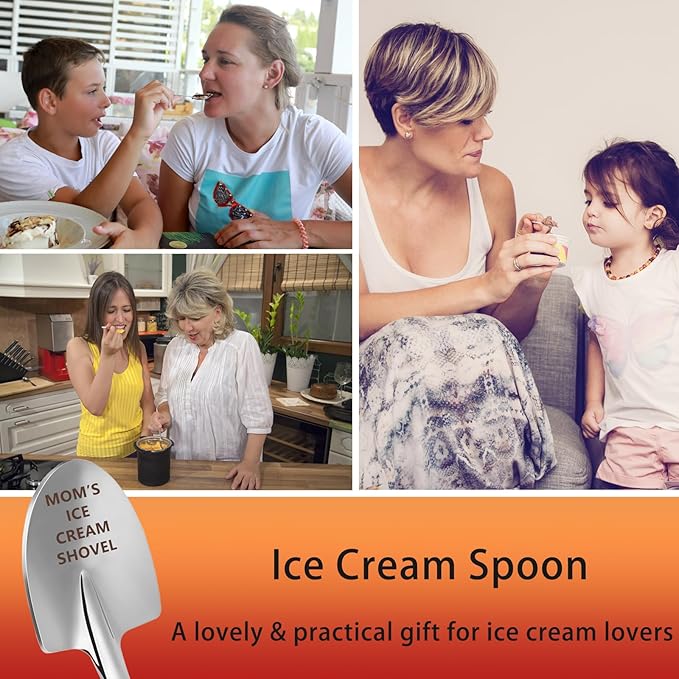 Birthday Gifts for Mom from Son,Mother Gift,Funny Ice Cream Shovel Spoon Presents,Christmas Gift for Mom, Step Mother, Mama, Mommy or Women In Law Birthday Retirement Presents