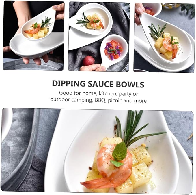 1pc Ceramic Sushi Bowl Porcelain Dipping Plate Seasonings Bowls Ceramic Sauce Cups Appetizer Plates Dip Bowls Fruit Bowl Dishes Seasoning Dish Tableware Ceramics White