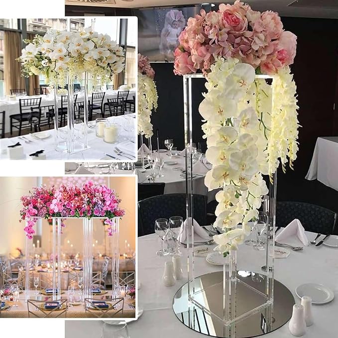 Efavormart 16" Clear Acrylic Flower Stand, Decorative Vase Table Centerpiece