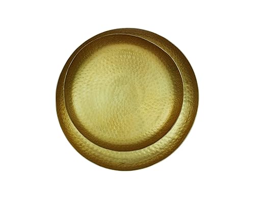 American Metalcraft ASEAG12 Hammered Aluminum Seafood Tray, Single Wall, Gold, 80-Ounce