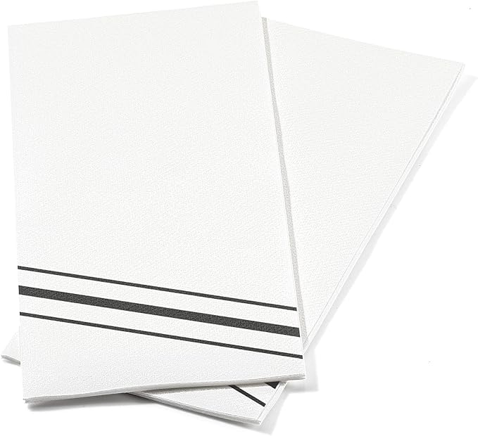 50 Pack Linen Feel Guest Paper Hand Towels | Disposable Super Absorbent Airlaid Paper Towels For Bathroom, Party, Weddings, Or Events | 12 x 17 Inches 1/6 Folded Decorative Design