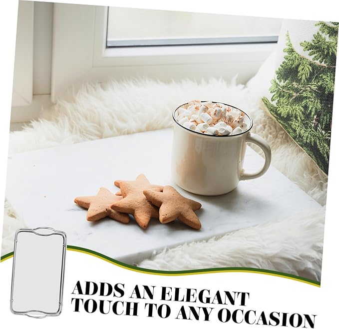 Sturdy Handles Modern Design Stainless Steel Serving Trays Decorative Food Serving Trays
