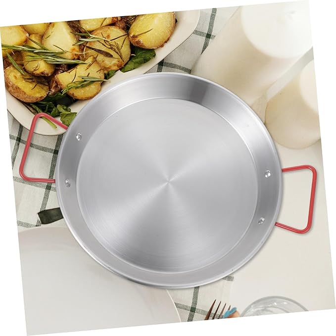 1pc Double Handle Dinner Plate Enamel Tray Serving Platter Snack Plate Decorative Serving Trays Salad Dish Party Platters Kitchen Tableware