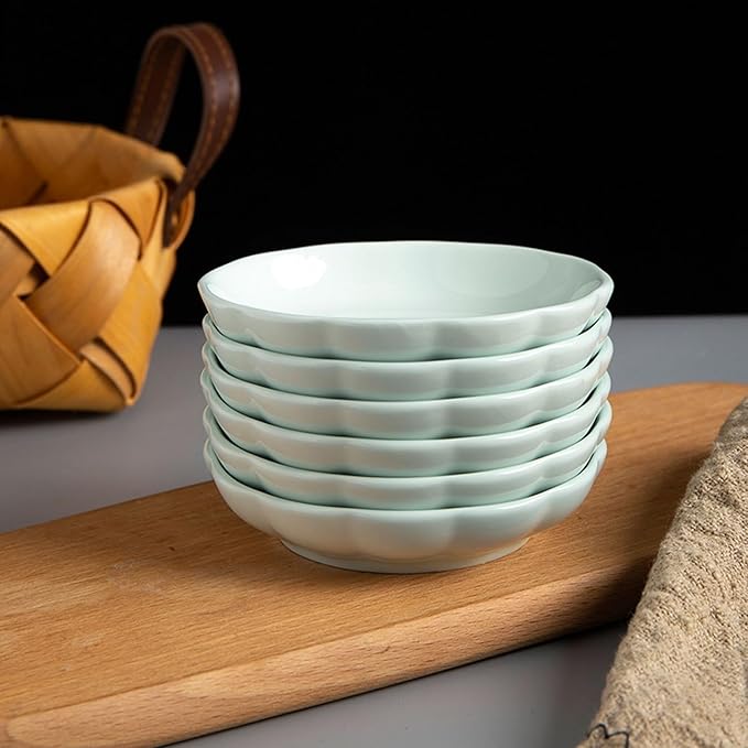 FAREWELL Dipping Bowls Appetizer Plate Set Ceramic Bowl Condiment Plate Soy Sauce Dipping Bowl Set Multi-Purpose Bowl Porcelain Dessert Salad Plate Appetizer Bowls