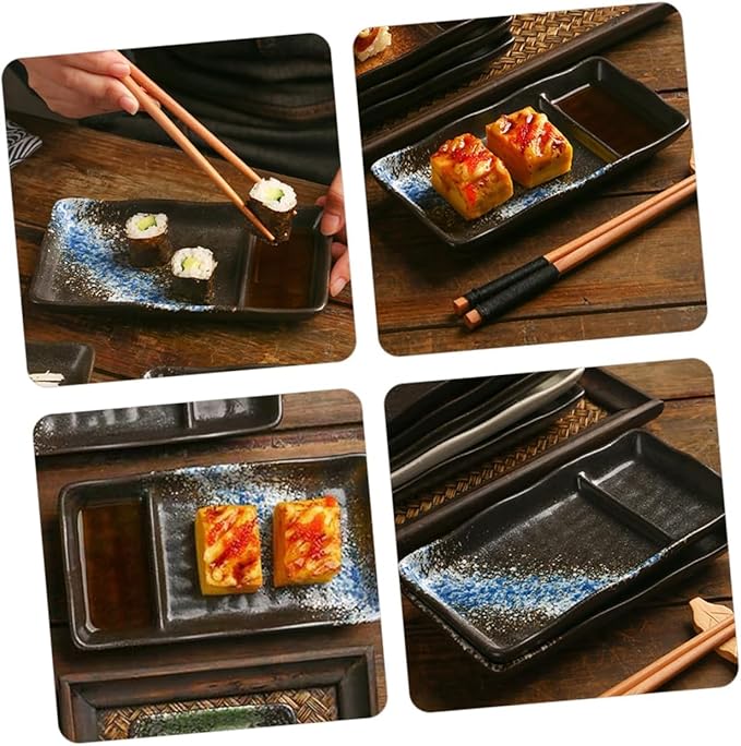 Sushi Ceramics Dumpling Sauce Plate Ceramic Plate Serving Plates Household Food Dish Appetizer Plates dip