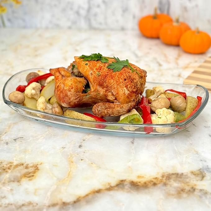 Prima Oblong 12" Glass Tray