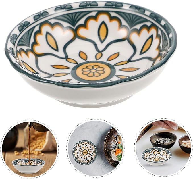 ABOOFAN Porcelain Sauce Dishes Ceramic Plate for Soy Sauce Condiments Appetizer