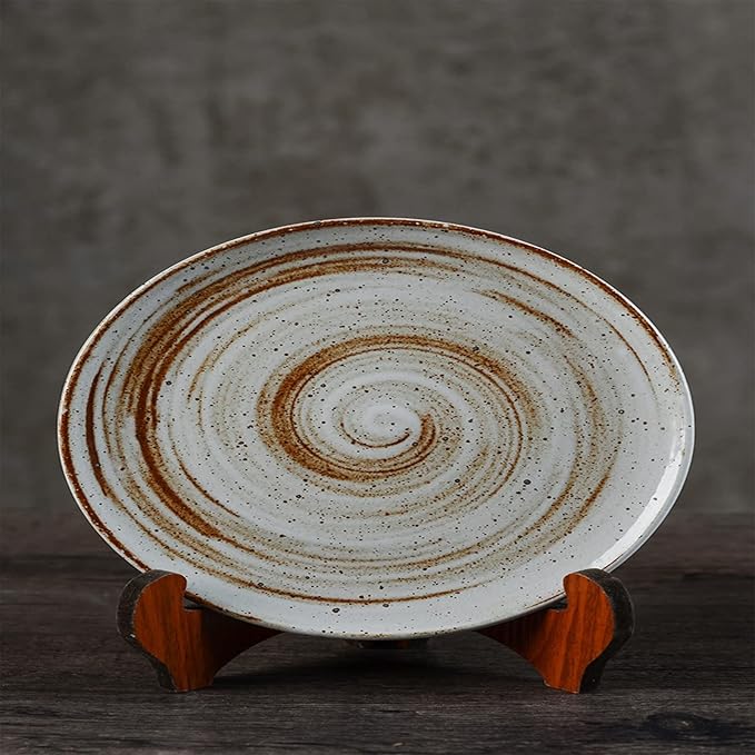 Dinnerware Sets, Porcelain Bowls and Plates Sets, Ceramic Dinnerware Set Retro, 16 Pcs Stoneware Dishes Set for 4, Plate/Bowl Tableware Combination Set for Family Party