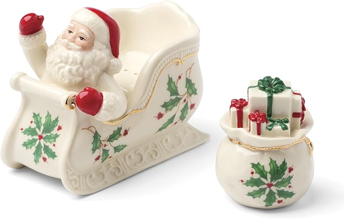 Lenox 897754 Holiday Figural Salt & Pepper Set, Christmas Dishes, Festive Serveware