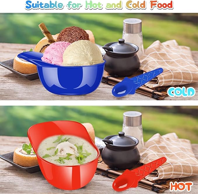 54 Pack Baseball Helmet Ice Cream Bowls, 27pc Spoons and 27pc 8oz Baseball Cap Ice Cream Bowls, Dessert Cups for Party