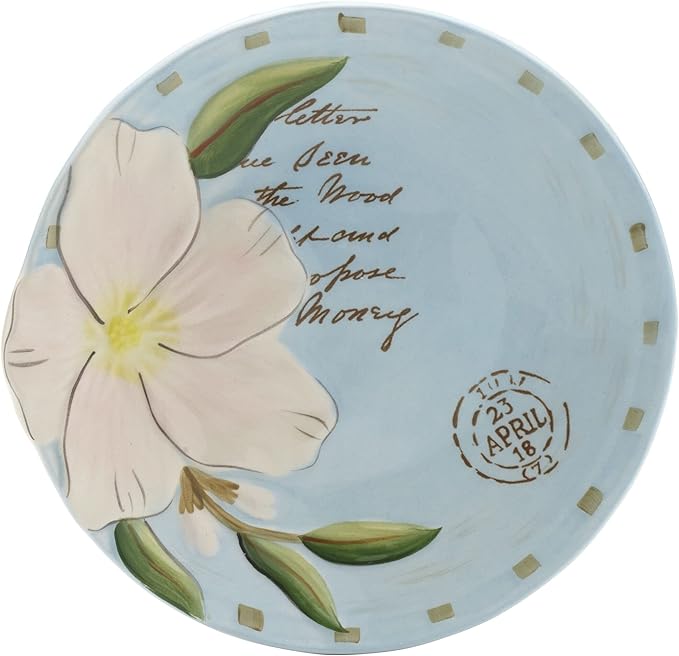 Fitz & Floyd Fitz and Floyd Toulouse Appetizer Plates, Set of 4, 5-Inch, Blue