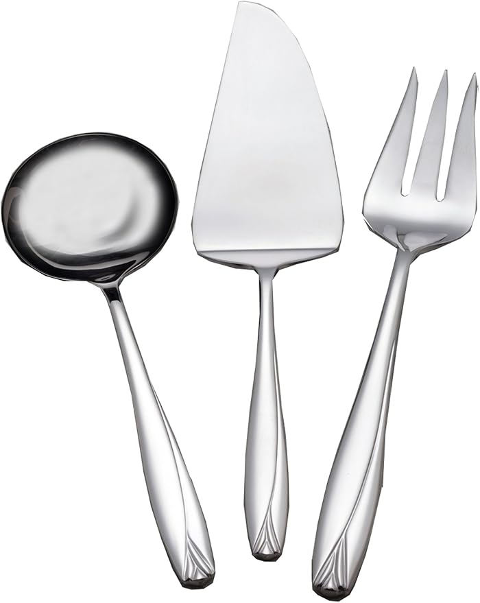 Waterford Lisette 18/10 Stainless Steel Flatware 3 Pc Serving Set