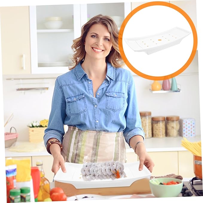 Cabilock 1pc Food Serving Tray Compact and Creative Platter for Parties Restaurants and Catering for Keeping Food Fresh Stylish Design