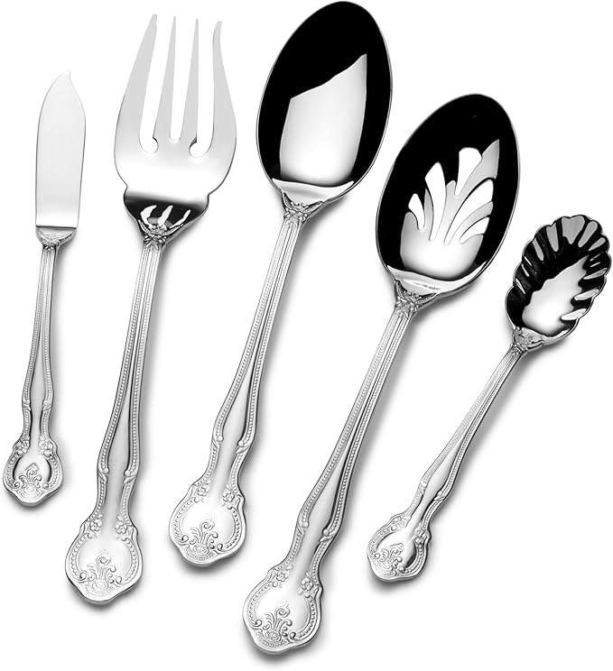 St James St. James Napoleon Bead 18/10 Stainless Steel 65-Piece Flatware Set