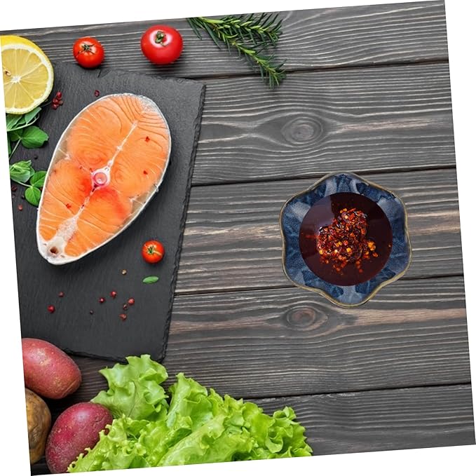 3pcs Japanese Style Ceramic Sauce Dishes Appetizer Plates Multi-use Seasoning Bowls for Dinner