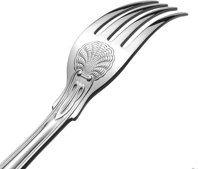 60 Piece Silverware Set for 12, 18 10 Stainless Steel flatware Set, Antique vintage cutlery set, Knife fork spoon, Heavy Duty Dishwasher Safe OTW PAVILION