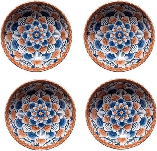 Appetizer Bowls Japanese Style Ceramic Dipping Bowls, Seasoning Dishes,Snack Plates, Applicability to Sushi, Soy Sauce, Dessert, Fruit and More. Salad Bowls (Color : B)