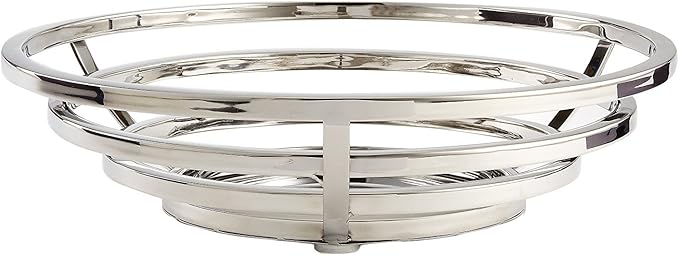 Elegance Beam Round Basket, Silver