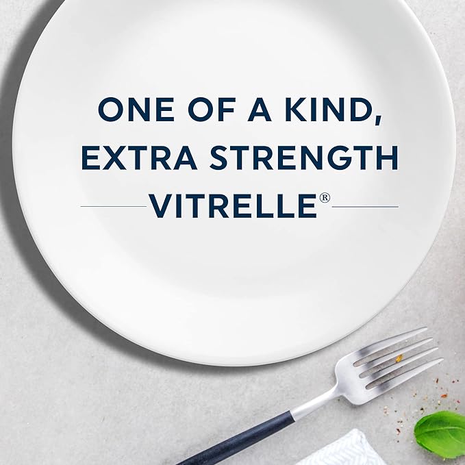 Corelle Vitrelle 10.25" Dinner Plates Set, Triple Layer Glass and Chip Resistant, Lightweight Round Plates, 8-Piece Country Cottage