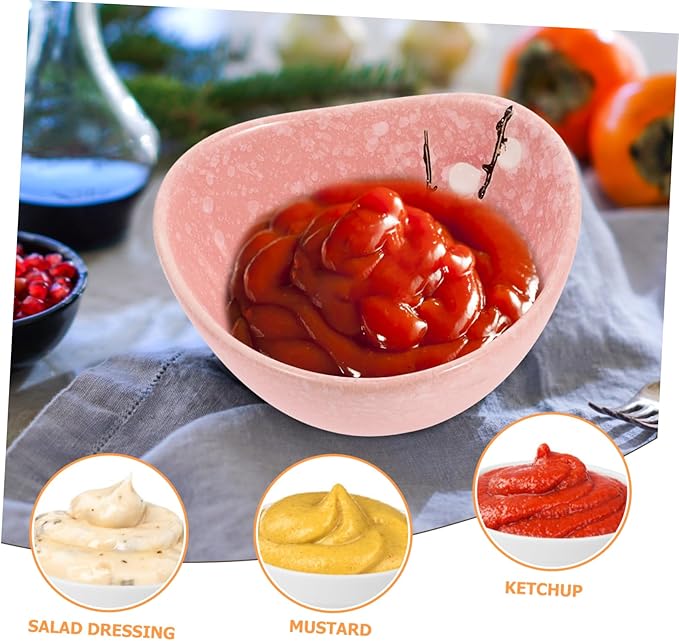OUNONA 4pcs Japanese Style Soy Sauce Plates Food Grade Ceramic Seasoning Dishes for Appetizers Parties and Picnics for Ketchup Honey Mustard and Sauces