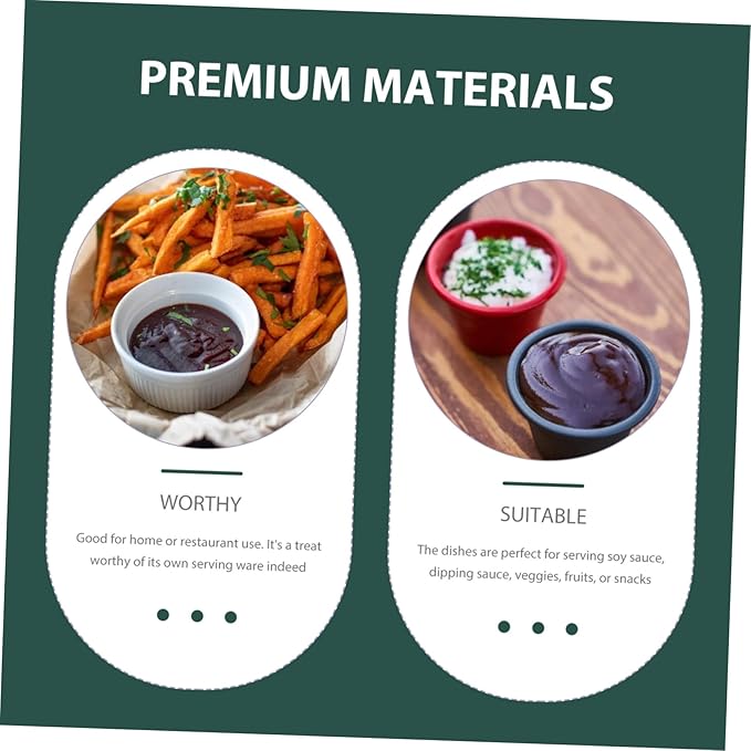 PRETYZOOM 4pcs Creative Ceramic Plates for Dipping Sauce Japanese Style Appetizer Bowls Cute Handle Design for Snacks Soy Sauce and Condiments Matte