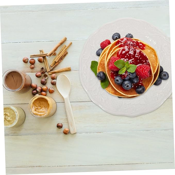 Cabilock Embossed Ceramic Plate Set Microwave Safe Dinner Plates for Home Use Elegant Serving Tray for Parties Desserts and Fruits