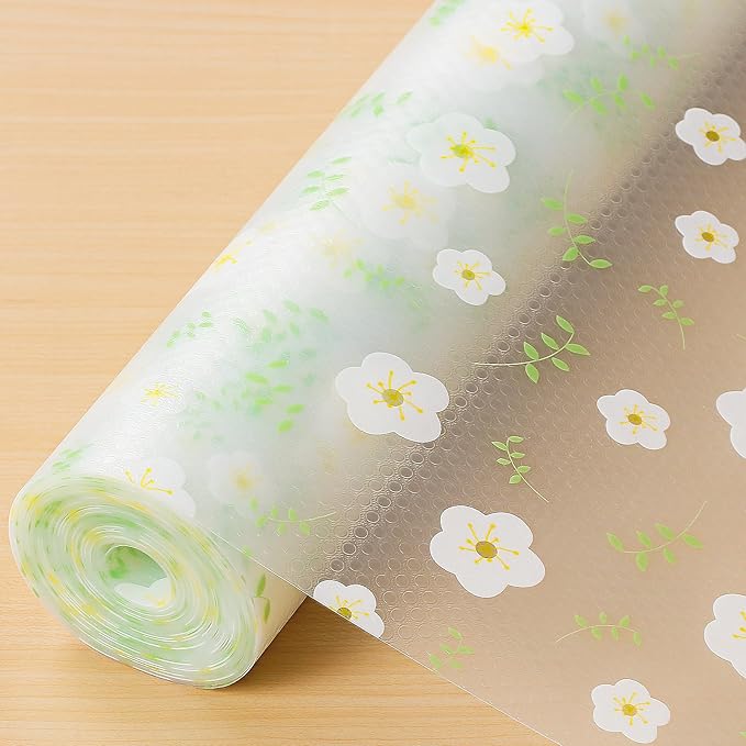 Cooyes Shelf Liner – Premium Non-Adhesive Cabinet & Drawer Liner for Kitchen – Waterproof Shelf Paper with Modern Pattern – Durable EVA Cabinet Mat – Easy to Cut （23.6" W x 236" L）