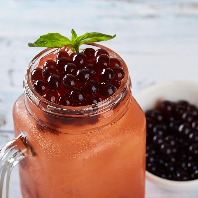 Tea Zone [2 Pound] Blueberry Popping Pearls for Boba tea Beverages, Sweets, Ice Cream Topping-B2056 (2.0lb)