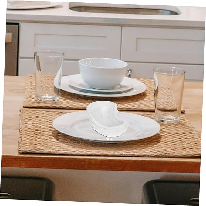 Cabilock Delicate Ceramic Sauce Dipping Plate Pure White Seasoning Dish for Home Restaurant and Buffet Use Soy Sauce Bbq and More
