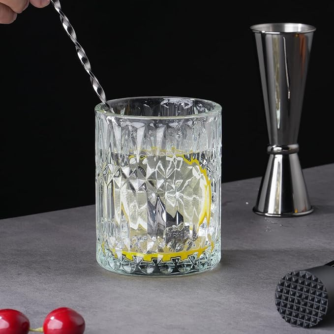 8 Inches Stainless Steel Muddler for Cocktails, Matching Jigger and Bar Spoon with Cocktail Muddler - 3 Pcs Drink Muddler for Cocktails