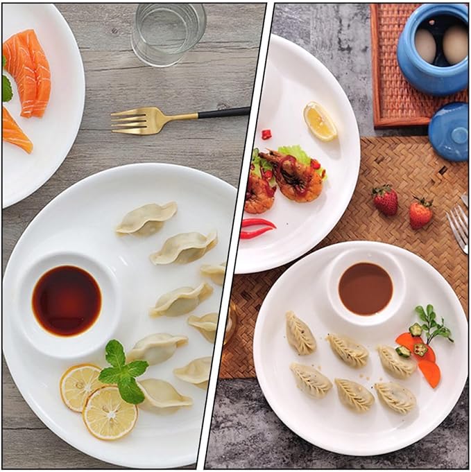 Cabilock Elegant Dinner Plate Ceramic Plate within White Sushi Dessert Serving Modern Kitchenware