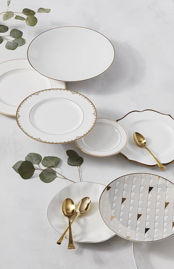Lenox White Trianna Gold Salad Plate, 1.27 LB