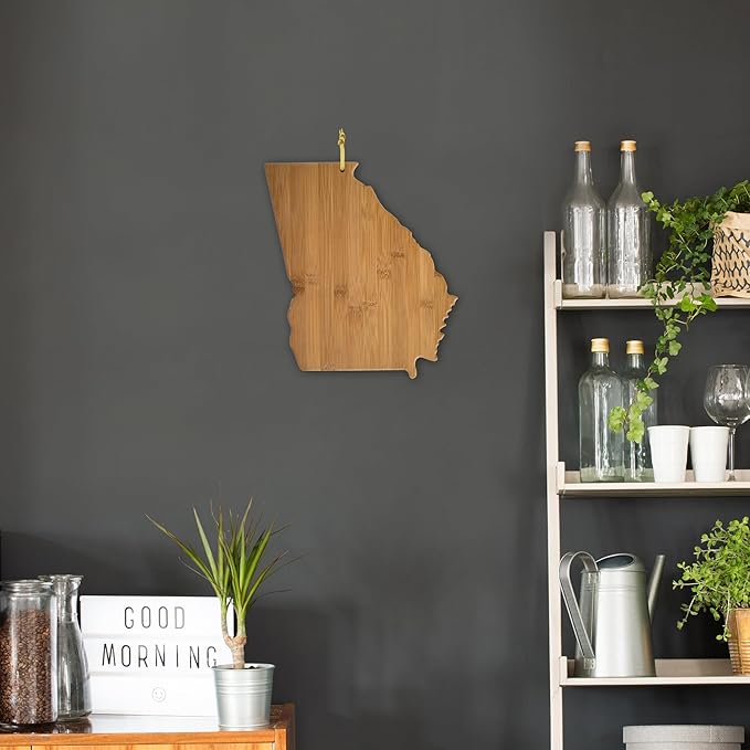 Totally Bamboo Georgia State Shaped Bamboo Serving and Cutting Board