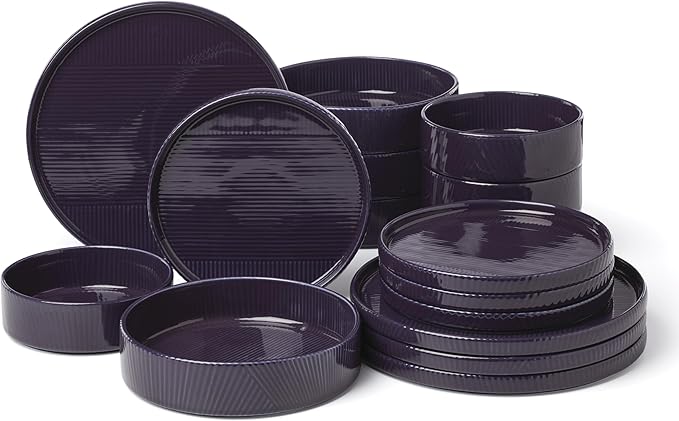 Lenox 897948 Modulus 16-Piece Dinnerware Set, Nightshade