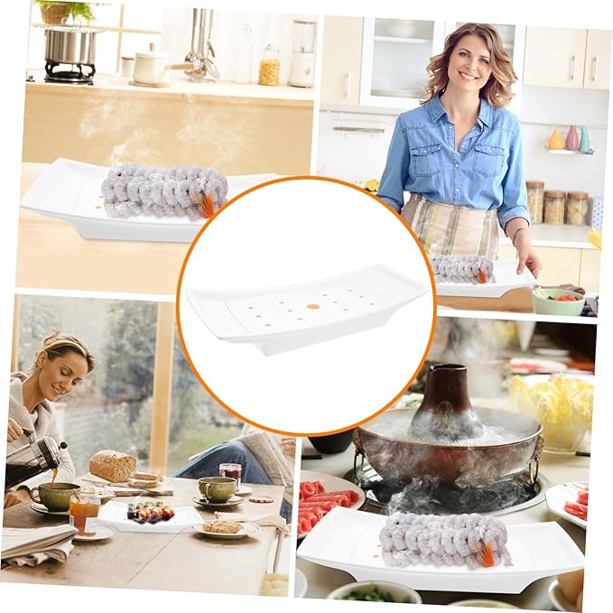 1Pc Dry Ice Food Plate Creative Serving Tray for Restaurants and Parties Design for Fresh Food Presentation